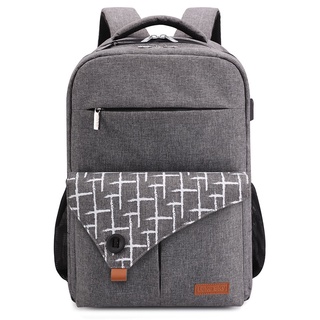 Lekesky baby bag mother bag laptop bag USB interface backpack large capacity (2)