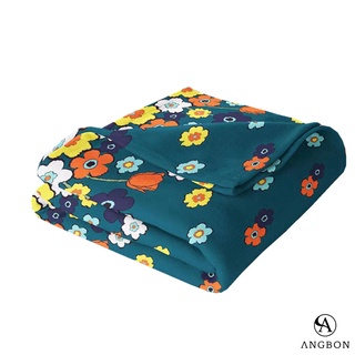 Angbon Travel Fleece 135*195 Cm Blanket Printed Design Bedspread Soft