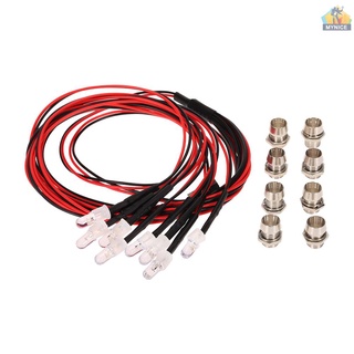 [MNS stock]8 LED Light Kit 2 White 2 Red 4 Yellow for 1/10 1/8 Traxxas HSP Redcat RC4WD Tamiya Axial SCX10 D90 HPI RC Car