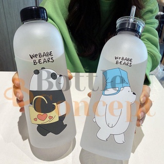 [BCM] (FREE POUCH) We Bare Bears Tumbler Water Bottle Portable Milk Cup With Straw Selection