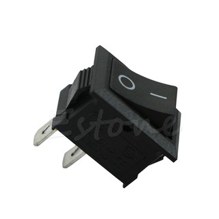 WER Black White On/Off Rectangle Rocker Switch Car Boat Button KCD1-2Pin 250V 3A New