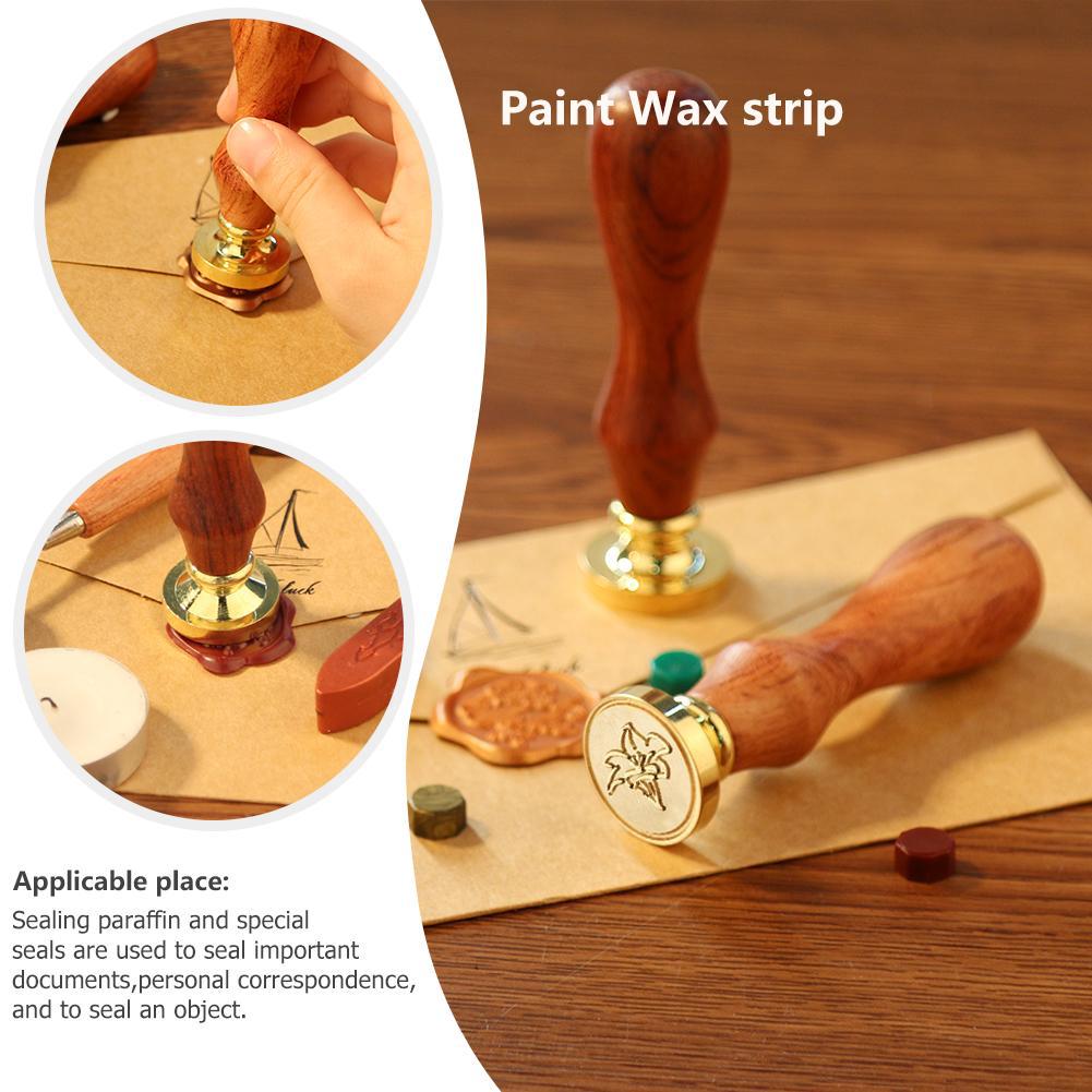Retro DIY Letter Sealing Wax Classic Initial Wax Seal Wooden (6)