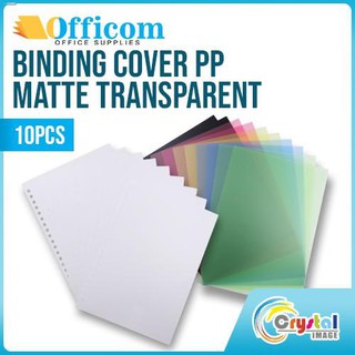 Book Covers▥♧۞Officom Binding Cover PP Matte Transparent (A5 | B5 | A4) 10 sheets Notebook Book Bind