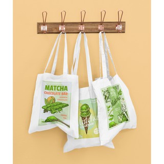 Matcha Lover Designs Canvas Tote Bags 13x15"