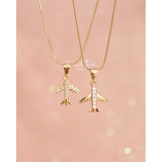 Mini Airplane Necklace by twinklesidejewelry