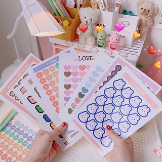 1pcs Stickers Cute Cartoon Ins DIY Diary Planner Notebook Scrapbook Stickers Cute Stationery