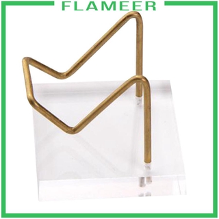 Uk4u [FLAMEER] Display Stand Geode Fossil Mineral Rock Crystal Agate Clear Acrylic Stand Holder