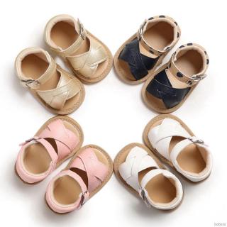 BOBORA Baby Girls Breathable Anti-Slip PU Shoes Sandals Toddler Soft Soled (3)