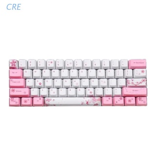 CRE PBT Dye Sublimation Upgrade 71 Keycap OEM Profile Keycaps Cherry Blossom Keycaps