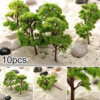 Model Trees Landscape Decoration Layout Railroad Artificial Scenery Supplies 4cm Mini Green