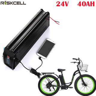 No taxes l silver fish 24v 200W 250W 300W e-bike battery 24 volt 40ah lithium battery pack with USB