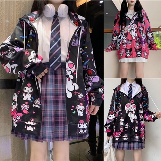 Kuromi Jacket Sweet Cute Pattern Harajuku Coat