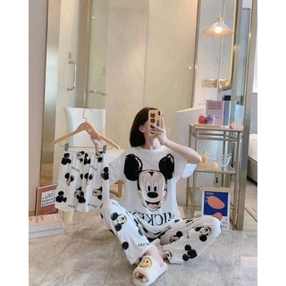 3-in-1 Korean sleepwear Mickey white
