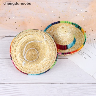 [chengdunuobu] Mini Pet Dogs Straw Hat Sombrero Cat Sun Hat Beach Party Straw Hats Dogs Hat [chengdunuobu]