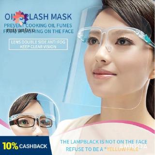 【RPH】（Salamin + Mask）waterproof and Anti-fog Dental Face Shield Anti-fog Mask Protective Isolation Glasses (1)