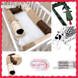 Tiktok recommendation♠✘Cartoon Bed Bumper Non-static Baby Bed Protective Animal Shape Co