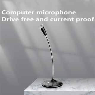 USB Desktop Microphone Plug &Play Omnidirectional PC Laptop Computer Mic for Computer Gaming Recordi