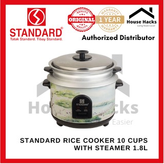 Standard Rice Cooker 10 Cups with Steamer 1.8L SSC-1.8L (House Hacks)
