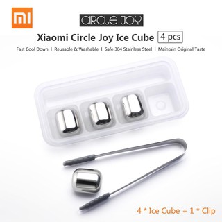 Xiaomi Circle Joy Ice Cube 304 Stainless Steel Cooler Stone Washable Reusable Ice Maker for Whisky Champagne Coffee Wine Fruit Juice