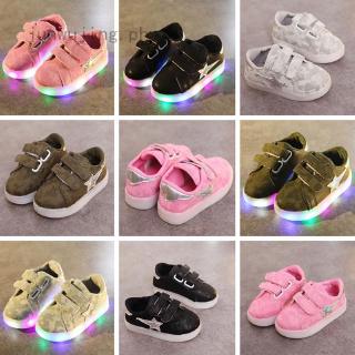 Sports Tennis Running Sneakers Kids LED Lighted Fashion Baby Boys Girls Shoes Fantastic Children