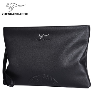 Clutches Yue Sen Kangaroo Handbag Men's Genuine Leather Briefcase Casual Large Capacity Business Han