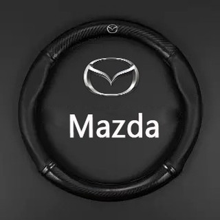 Mazda Car Steering Wheel Cover Carbon fiber Leather Type 38cm Carbon Fiber Cover Manibela Fit Mazda 2 3 6 CX3 CX5