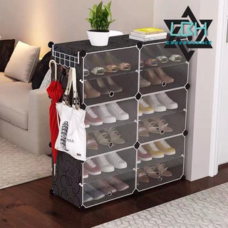 Transparent Shoe Rack Box 3 Layer Dust-Proof Drawer Type Screwless Stackable Cabinet Big Size (5)