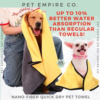 cat litter ❥Absorbent Towels for Dogs Cats Bath Towel Quick-drying Bath Towel Pet Supplies NanoFiber