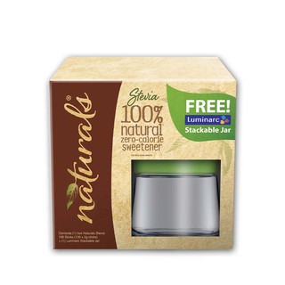 NATURALS STEVIA 100 Sticks With FREE Luminarc Stackable Jar, 100% Natural Zero Calorie Sweetener (2)