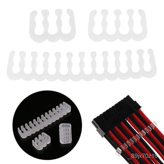 12Pcs PP Cable Comb /Clamp /Clip /Dresser For 2.5-3.0 mm Cables White 6/8/24 Pin eaEt