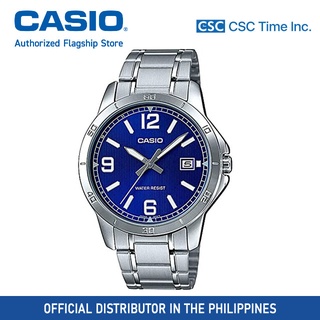 Casio (MTP-V004D-2BUDF) Silver Stainless Steel Strap Date Watch for Men