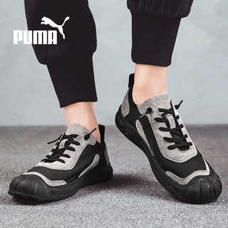 Puma Men's Shoes Men's Large Size Fashion Sports Shoes Breathable Mesh Running Shoes Non-slip Wear-resistant Outdoor Casual Shoes Safety Shoes All Black Shoes 39-44