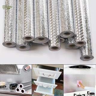 <Ready Stock+COD> kitchen wall sticker aluminum foil waterproof removable self adhesive oil proof Waterproof Self Adhesive wallpape Self Adhesive Wallpaper Kitchen Stove Aluminum Foil Stickers /Aluminum Foil Self Adhesive Wallpaper Kitchen Sticker