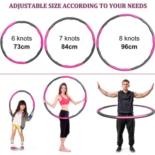 Weighted Hula Hoop Eight Section Foam Hula-hoop Removable Thin Waist Fitness Hoop (6)