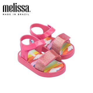 Melissa Cute Girl's Jelly shoes with box Velcro roman shoes OEM(2-6years Old)