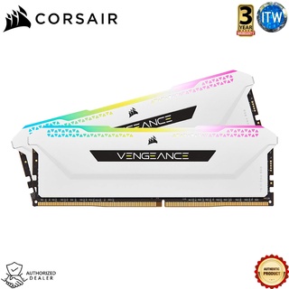 Corsair Vengeance RGB PRO SL 32GB (2x16GB) DDR4 DRAM 3200MHz C16 Memory Kit – White