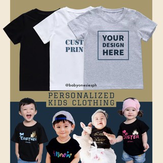 Custom Made Order Baby Onesie Kids or Family Shirt Printed Cotton Tees (1)
