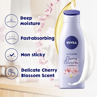 【spot goods】℗◆▪NIVEA Body Oil in Lotion Cherry Blossom and Jojoba Oil, 200ml