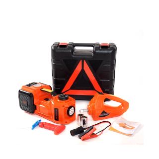 【12V 5T Car Floor Jack】3 In 1 Electric Hydraulic Jacks( with Inflator Pump Wrench LED Light Set) Sedan SUV Off-road Vehicle Truck Universal Tire Tyre Repair Lifting Tool, Car Portable Jacks, Auto on The Road Emergency Tool, Car Jacks Heavy Duty