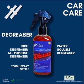 【Ready Stock】㍿∏▽DEGREASER 250ml SPRAY BOTTLE (Water Soluble Degreaser, Chain Cleaner, Brake/Parts Cl