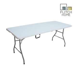 Flitch Home 5 FT Fold in Half Table - White