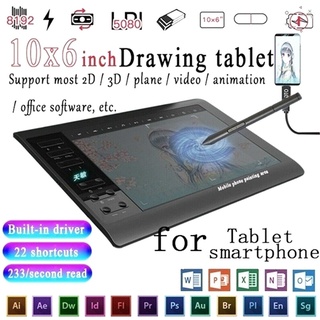 [Ready Stock]☃₪❧G10 Hand painted board Digital Tablet Digital Graphics Drawing Tablets Hand Painted (6)