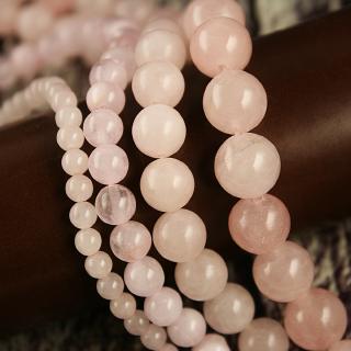 Free Shipping Rose Pink Quartz Crystals Loose Beads Stone 15" Strand 4 6 8 10 MM Pick Size For