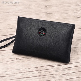 New Men s Handbag Soft Leather Clutch Youth Envelope Bag Men s Wallet Large Capacity Business Casual