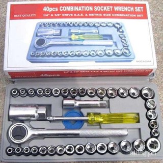 Aiwa 40 Pcs Professional Combination Socket Wrench Tool Set