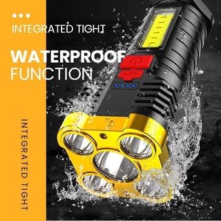 S04 Powerful Tactical LED Outdoor USB Rechargeable Waterproof Super Bright Flashlight