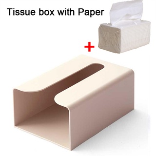 1017 (Included Facial Tissue) Wall Mounted Tissue Box Dispenser Kitchen Seamless Sticker Towel Box P