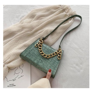 YQY Ins trendy female bag fashion sling bag armpit bag Korean chain tote (4)