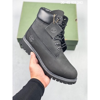 New Arrival Timberland Men Women High Leather Word Boots shoes black