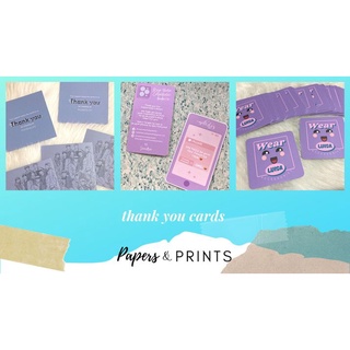 Business Cards/Thank you Cards | Custom Size | 10 pieces